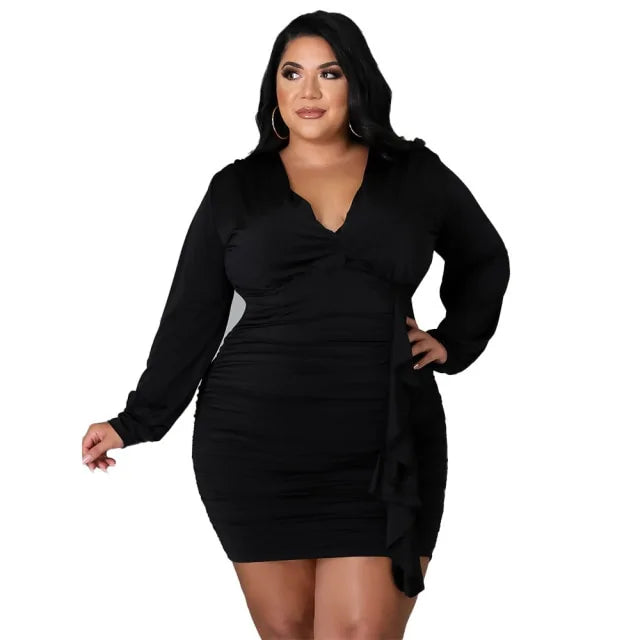 Women Autumn Plus Size Dresses Rieworkes
