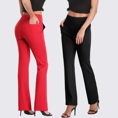 Women's Knitted Flared Pants with Side Pockets Rieworkes