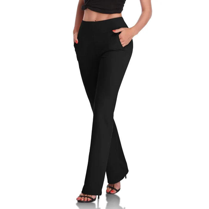 Women's Knitted Flared Pants with Side Pockets Rieworkes