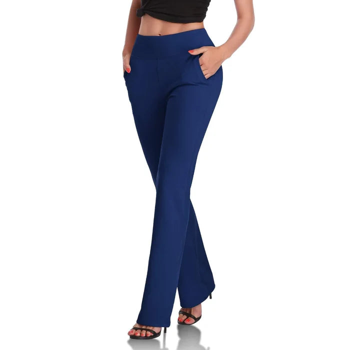 Women's Knitted Flared Pants with Side Pockets Rieworkes
