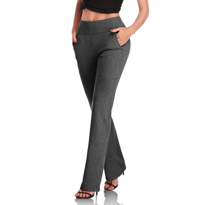 Women's Knitted Flared Pants with Side Pockets Rieworkes