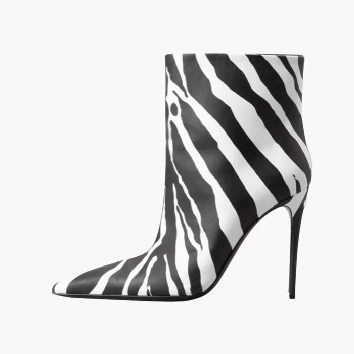 Zebra Print Ankle Boots Rieworkes
