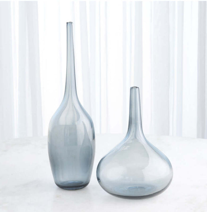 Zenith glass blown light blue vase stunning decor accessory